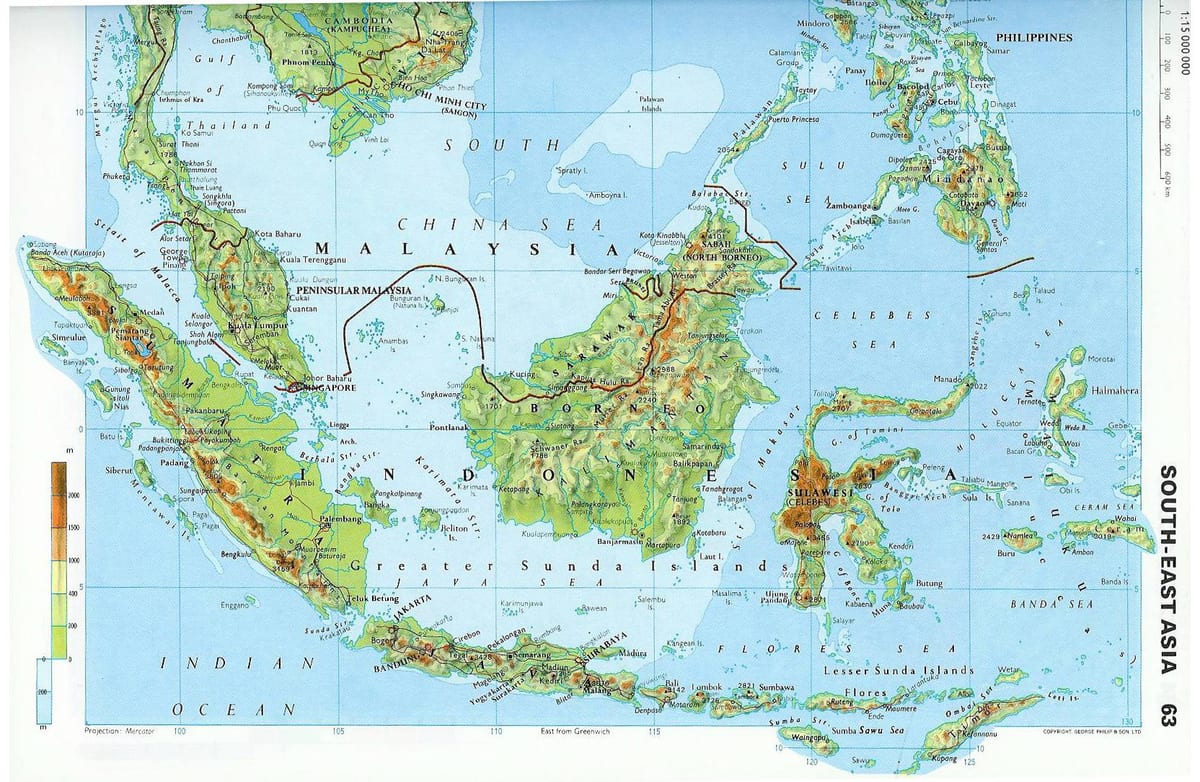 مالزی contour map