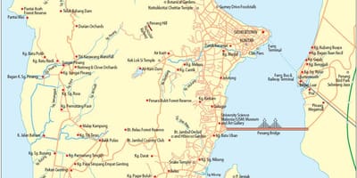 نقشه pulau pinang مالزی