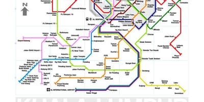 Mrt خط 3 نقشه مسیر مالزی