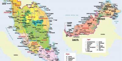 مالزی, نقشه توریستی